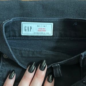 High rise black jeans